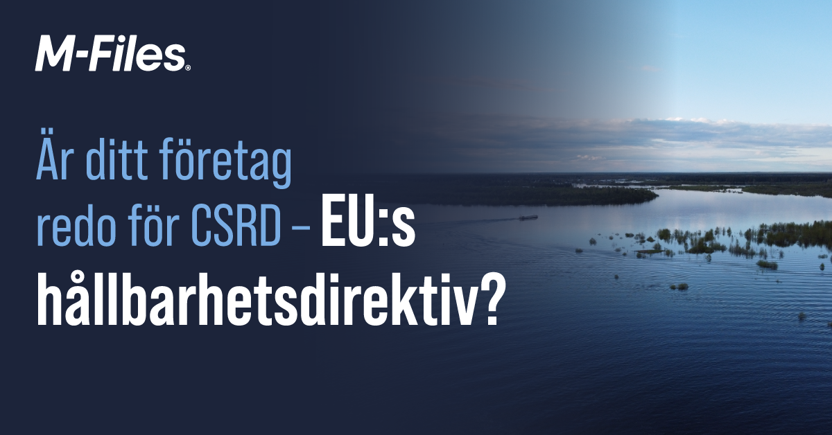 Är ditt företag redo för CSRD – EU:s hållbarhetsdirektiv?